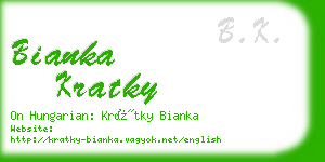 bianka kratky business card